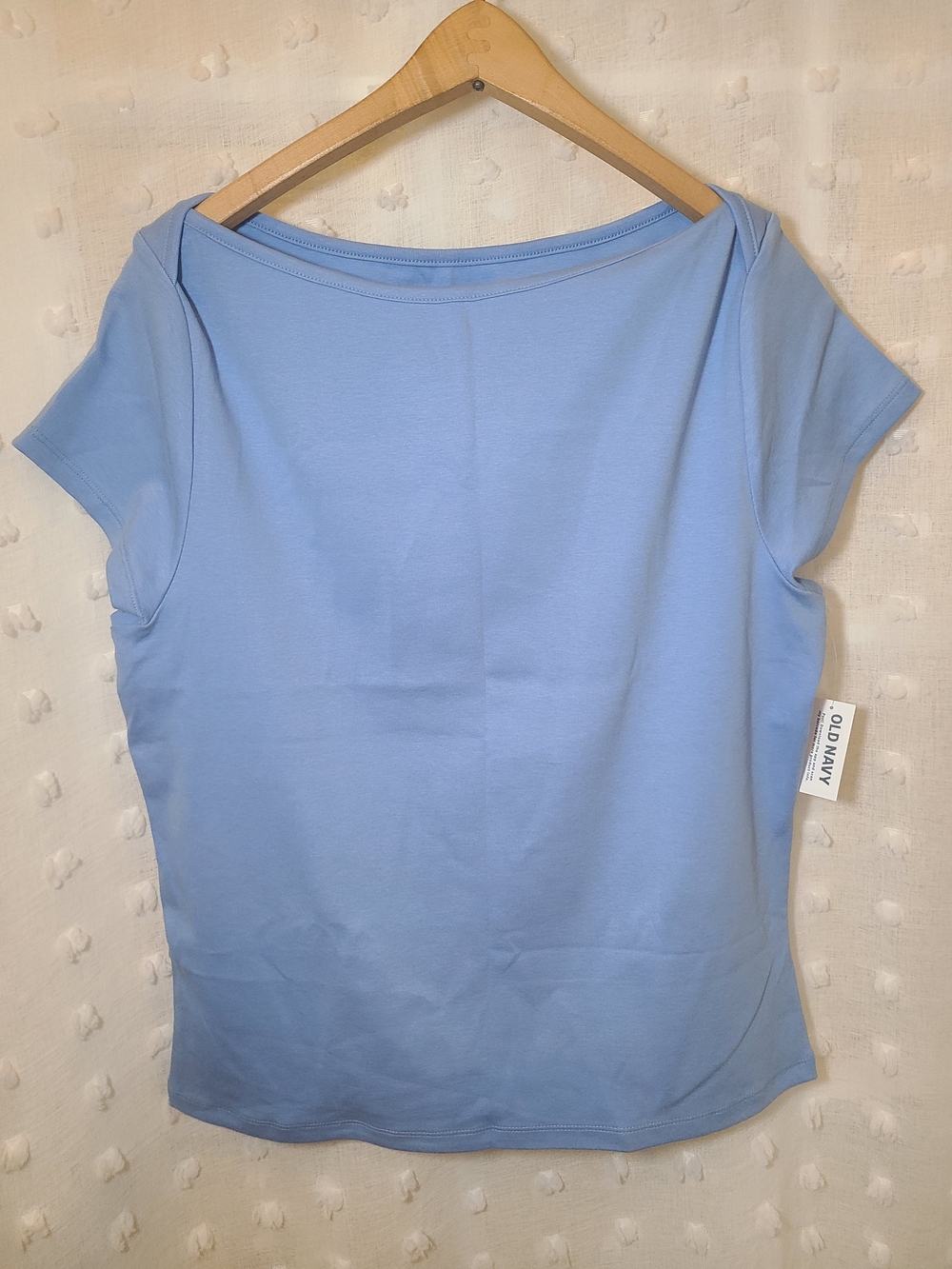 Old Navy Sky Blue Boatneck Short Sleeve Tee